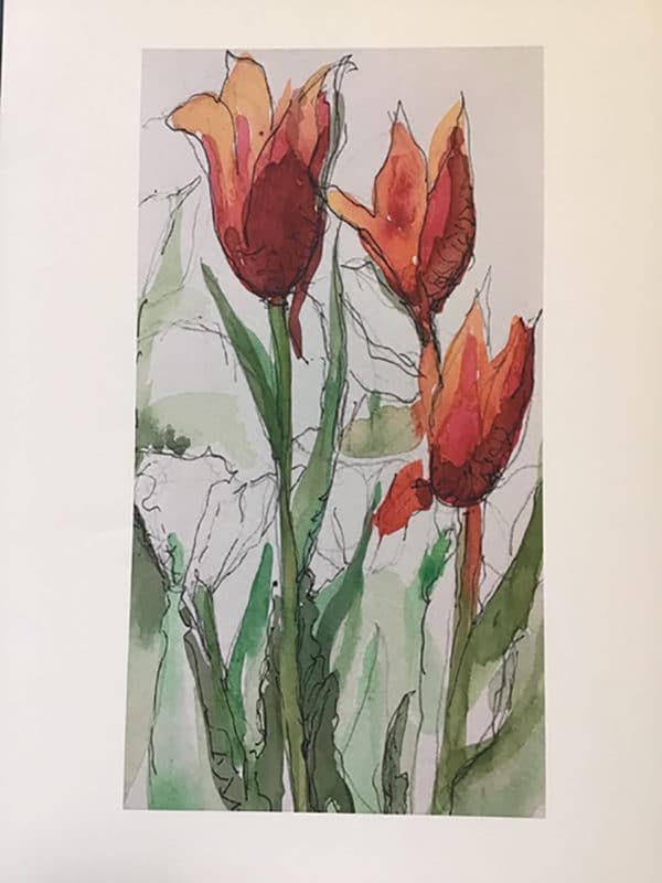 Linda Uhlemann, Tulips, Etching, 55 x 37cm, €350