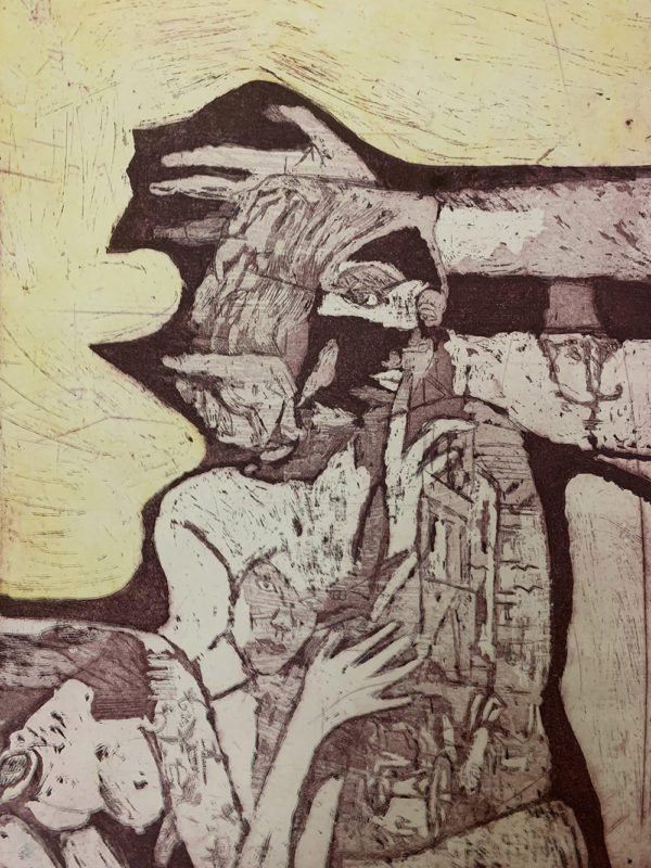 Arriving at herself, Etching and aquatint, 42 x 29cm, €350