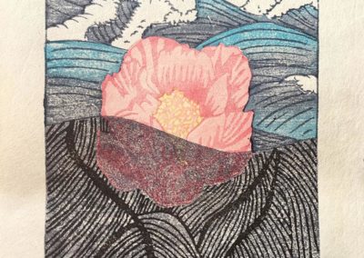 Muntsa Molina, Tangled Thoughts, Japanese woodblock, 15 x 12cm, €250