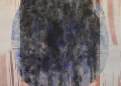 Aisling Wilson, Blue Moon, Monotype, collage and mixed media, 101.6 x 101.6cm