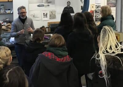 Sandford Park School guided tour of Black Church Print Studio