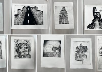 Selection of prints produced as part of the workshop