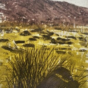 Margaret McLoughlin, Gold and Purple Place, Etching, 32 x 30cm, €275